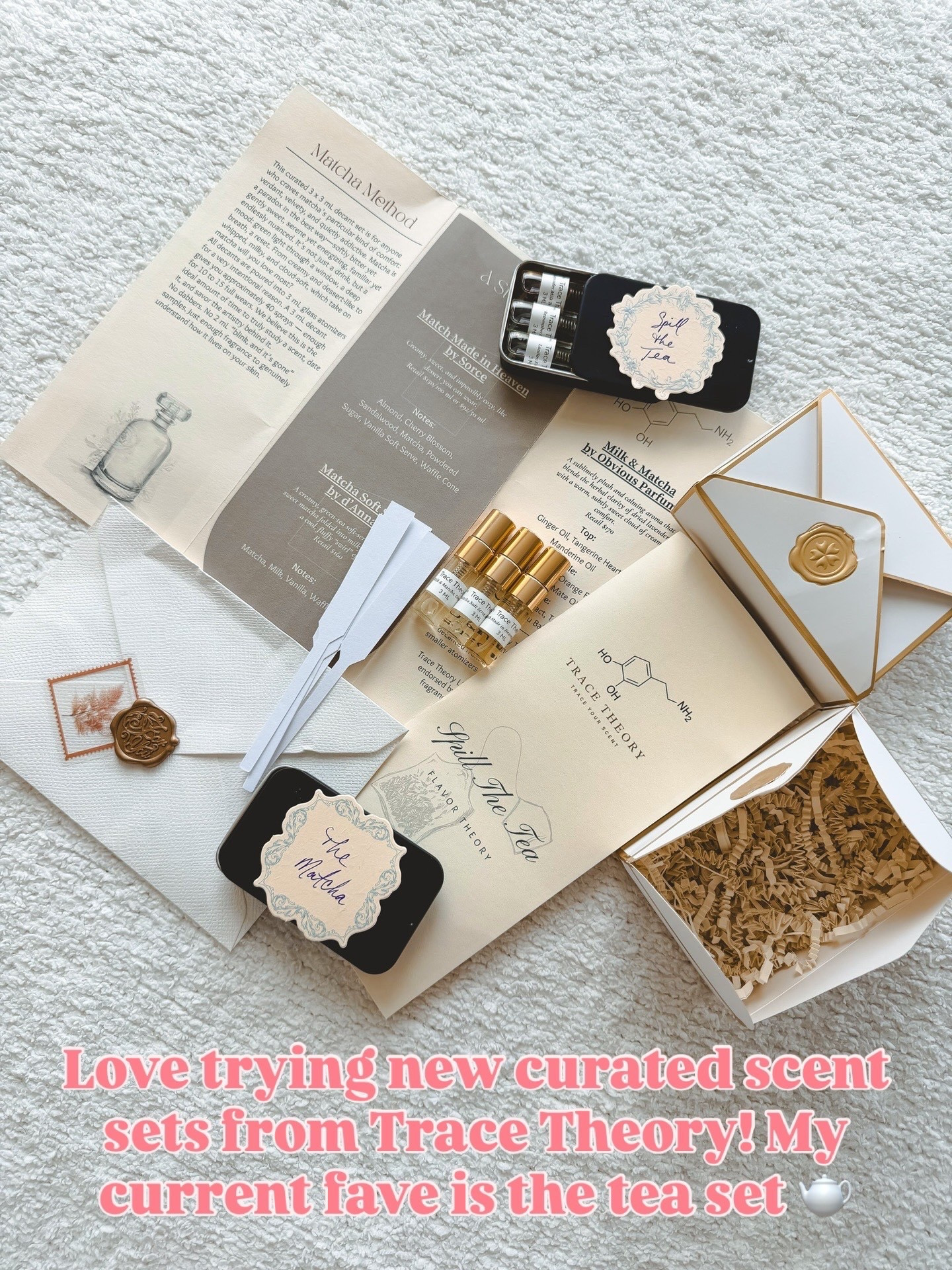 Trace theory sells curated fragrance sets and I’m addicted to trying them! I am currently loving the tea and matcha themed perfume sets 🍵 



#LTKBeauty #LTKValentine #LTKSeasonal