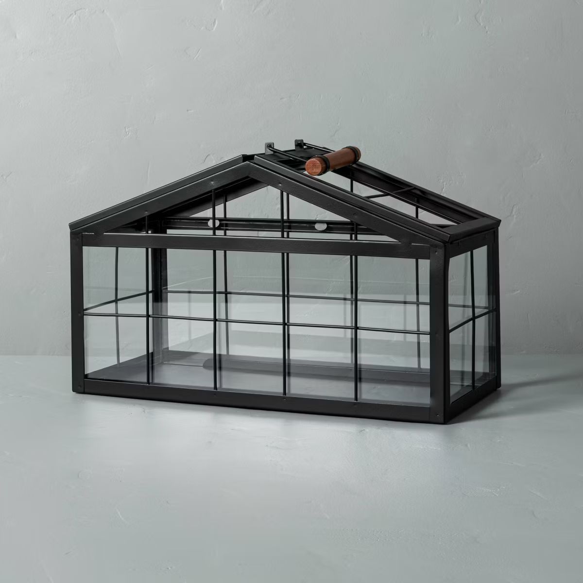 9" Wide Rectangular Metal & Glass Terrarium Black - Hearth & Hand™ with Magnolia | Target