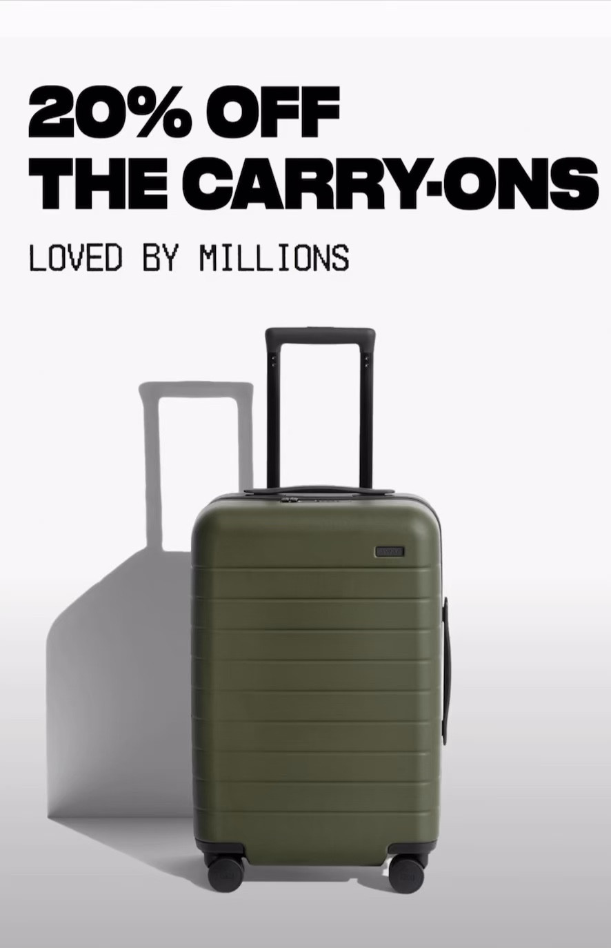 20% carry on size starting at $220. Other discounts for the rest of the sizes, but it looks like there is a sale on everything! Perfect for holiday travel or a gift.

#LTKtravel #LTKsalealert #LTKGiftGuide