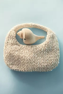 Pearl Beaded Woven Shoulder Bag | Anthropologie (US)