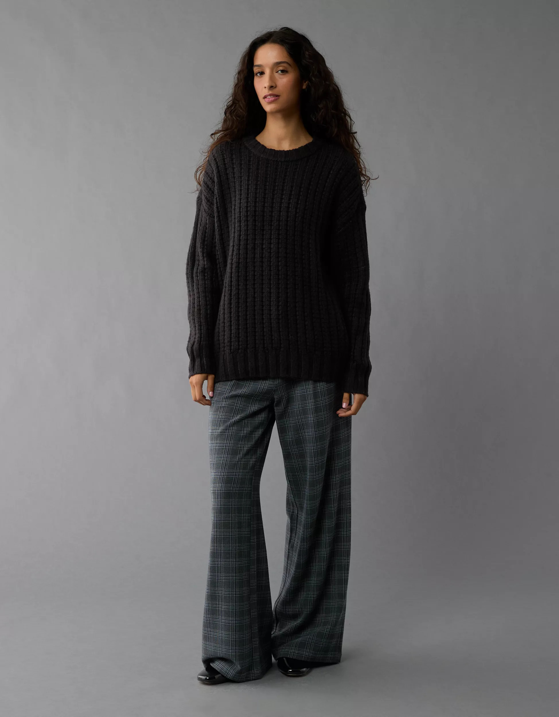 AE Oversized Crew Neck Sweater | American Eagle Outfitters (US & CA)