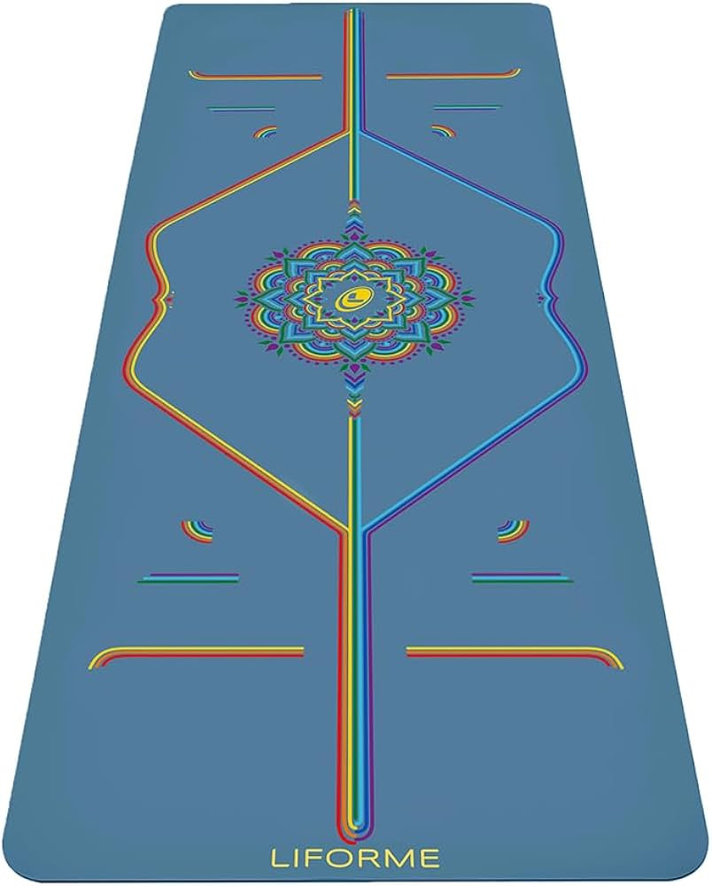 Liforme Printed Yoga Mat Collection - Free Yoga Bag Included - Patented Alignment System, Warrior... | Amazon (US)