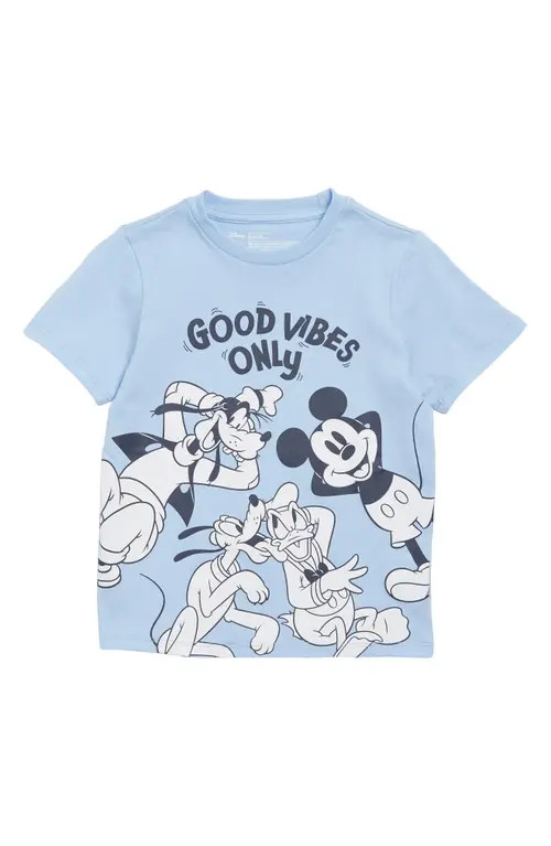 Tucker + Tate Kids' Cotton Graphic T-Shirt in Blue Mickey Good Vibes Only at Nordstrom, Size 4 | Nordstrom