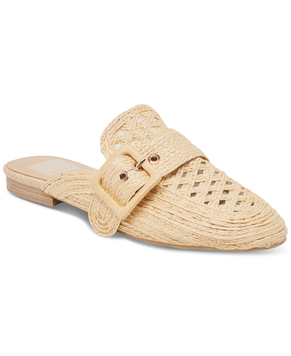Dolce Vita Women's Sianna Woven Raffia Slip-On Mule Flats - Natural Raffia | Macy's