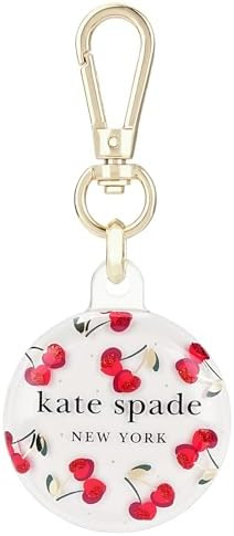 kate spade new york AirTag Holder with Gold Ring Clip - Protective Case for Apple AirTag - Cherry... | Amazon (US)