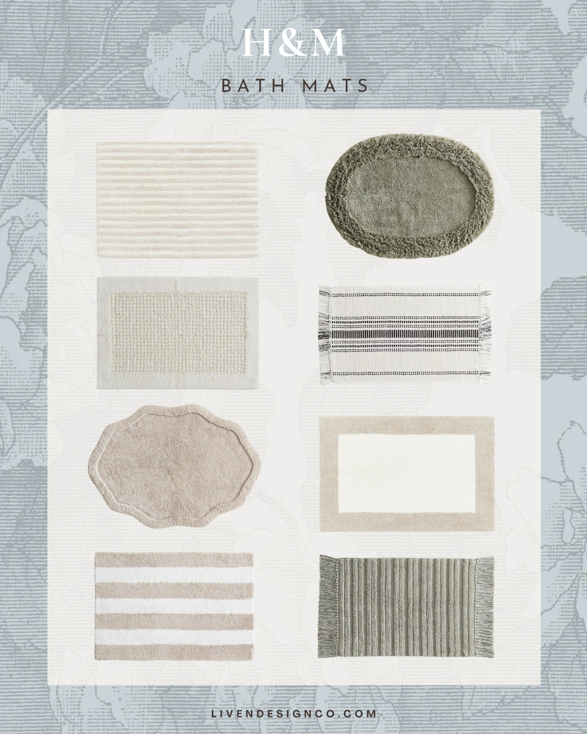 H&M bath mats. Bathroom decor 

#LTKSeasonal #LTKHome #LTKSaleAlert