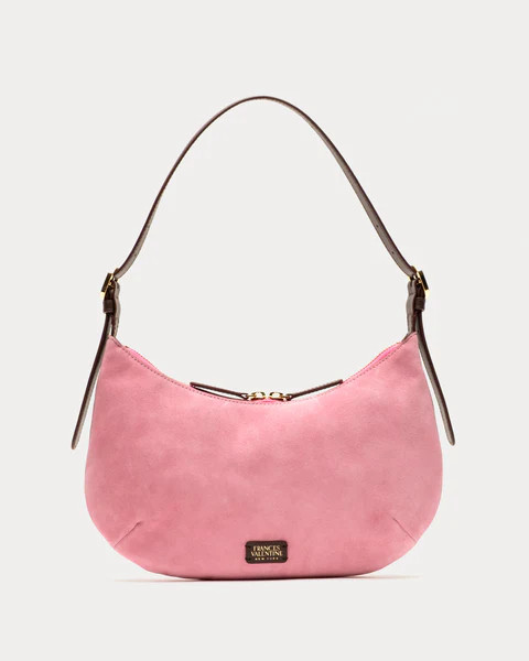 Starr Hobo Suede - Pink | Frances Valentine