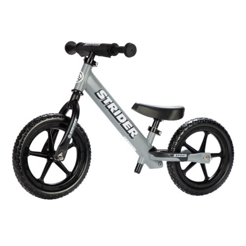 Strider 12” Sport Bike, Matte Gray - No Pedal Balance Bicycle for Kids 1 to 4 Years - Includes Safety Pad, Padded Seat, Mini Grips & Flat-Free Tires - Tool-Free Assembly & Adjustments | Amazon (US)