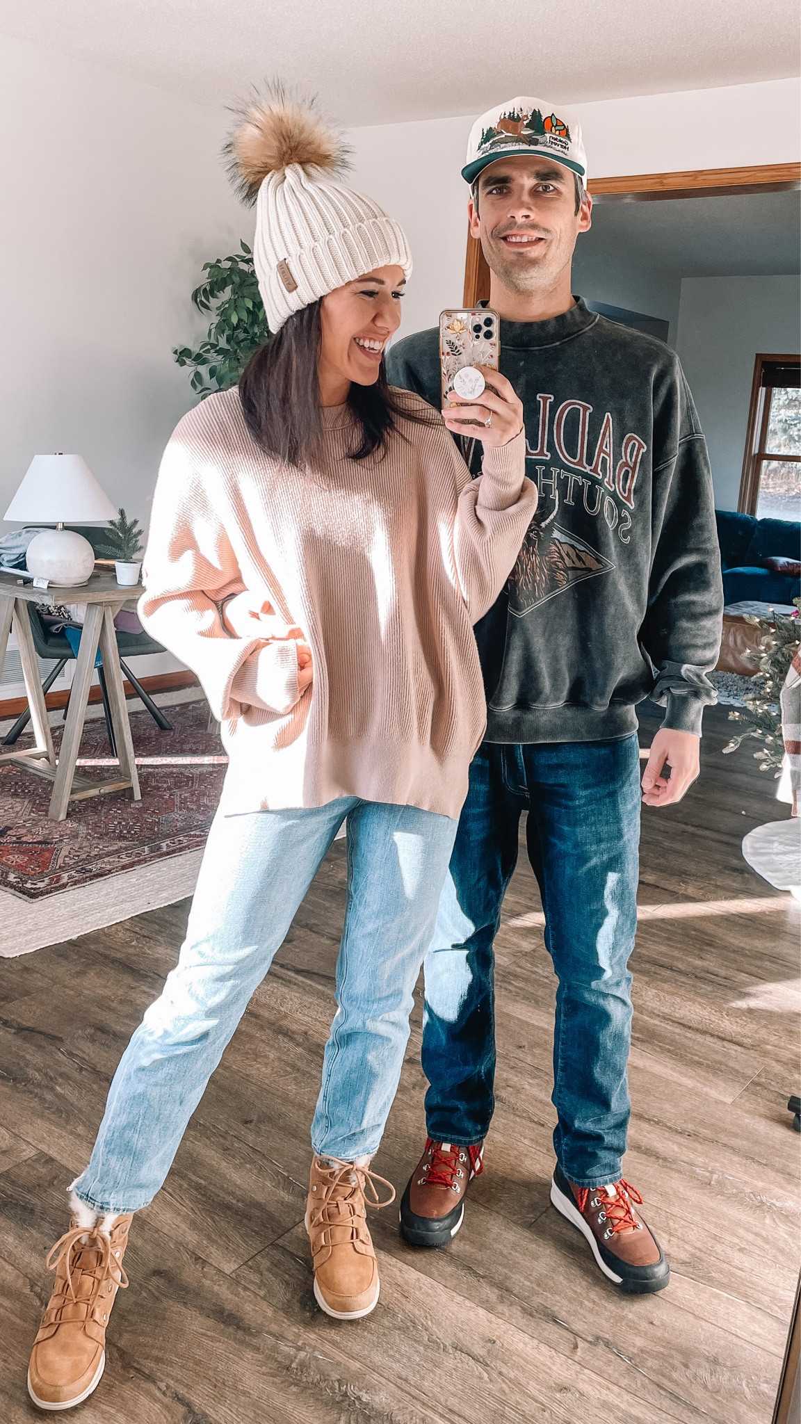 Men’s sweatshirt, medium (sized down!)
Abercrombie and Fitch jeans
Men’s jeans 
Men’s boots
Ankle jeans 
Straight jeans 
Amazon fashion sweatshirt 
Oversized sweater
Winter outfits 
Winter hat
Sorel boots
Winter boots
Winter outfit
Snow day outfit 

#LTKmens #LTKxAF #LTKSeasonal