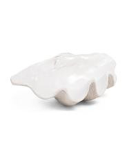 25in pearlized clam shell decorative bowl | TJ Maxx