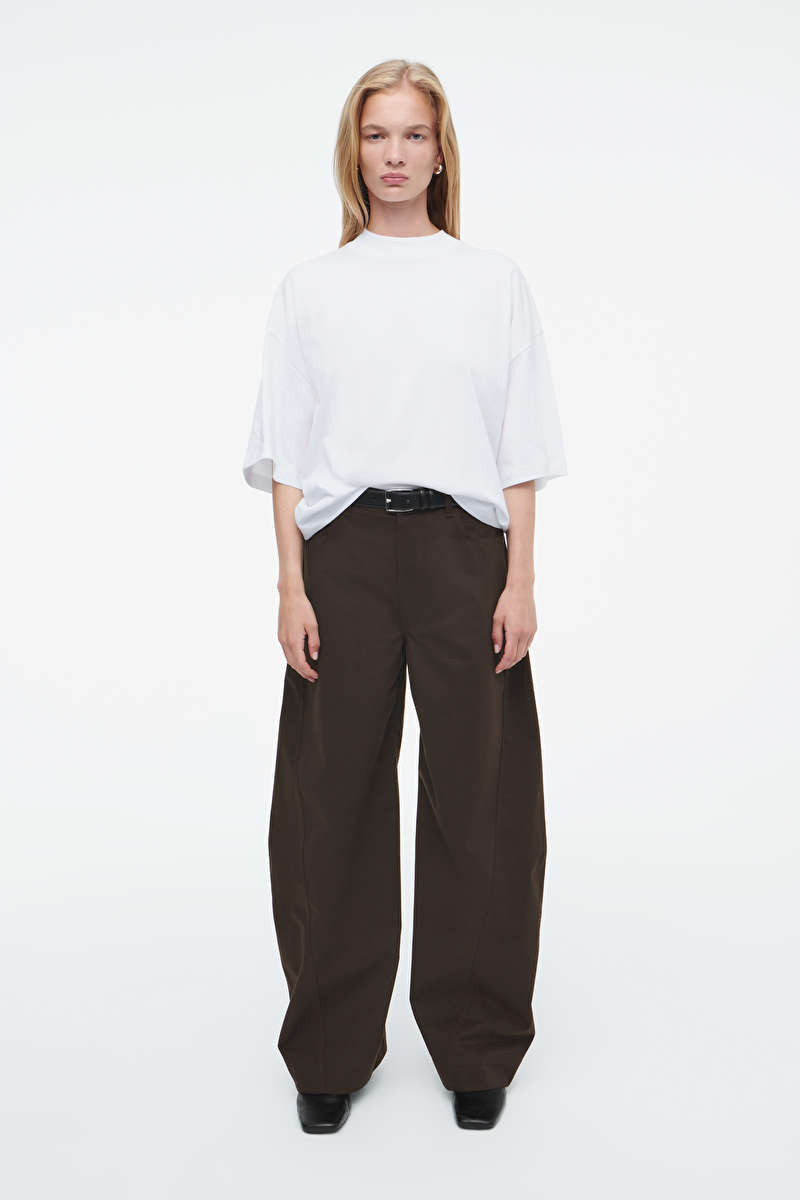 DECONSTRUCTED COTTON BARREL-LEG TROUSERS | COS UK