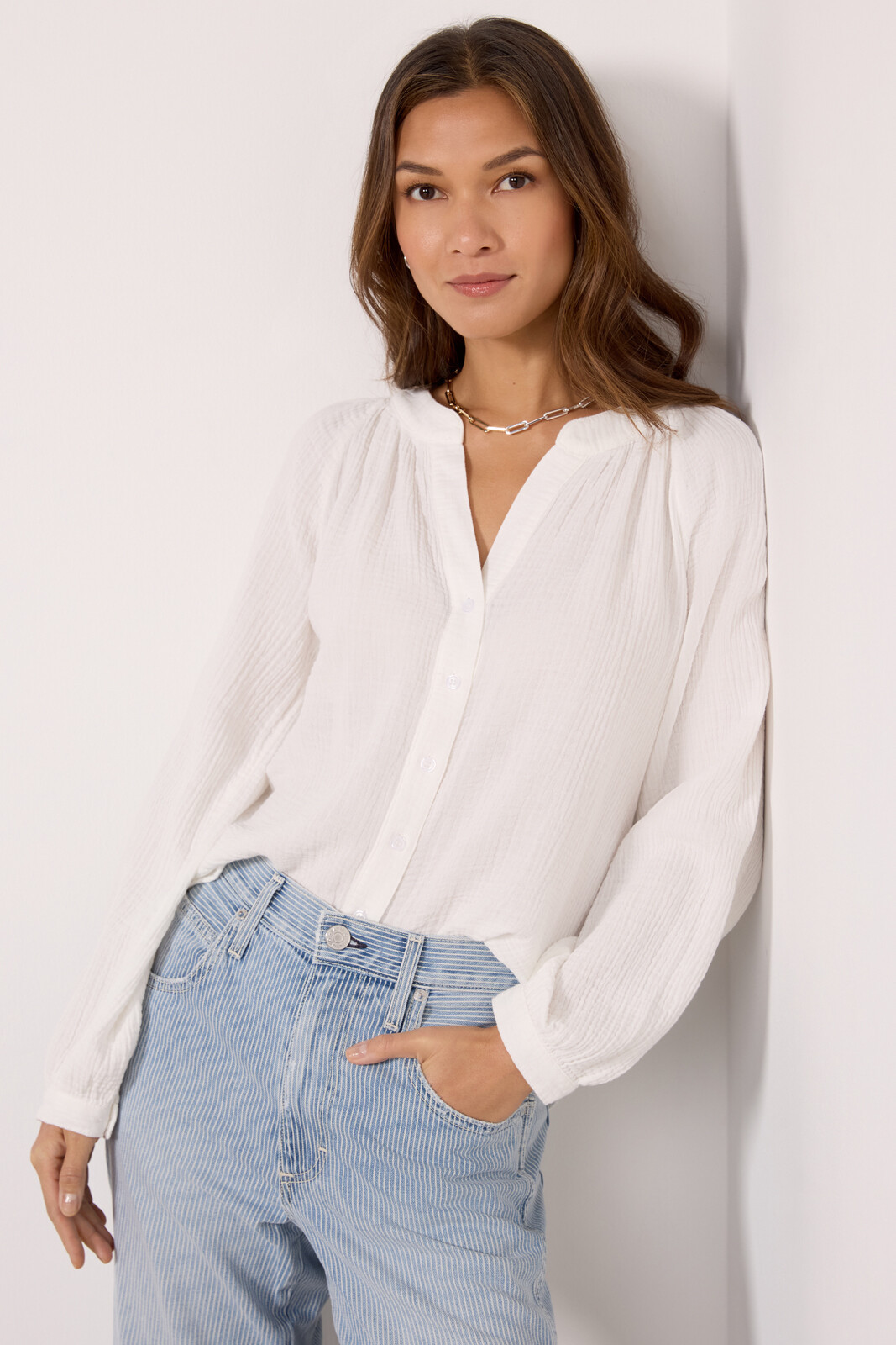 Bailey Gauze Shirt | Evereve