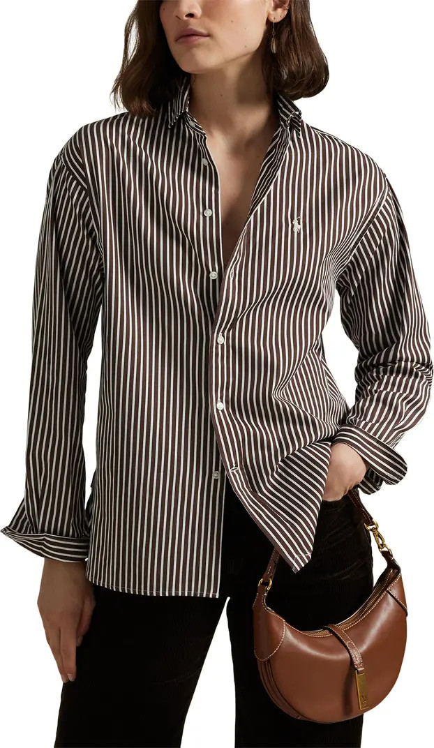 Stripe Relaxed Fit Cotton Button-Up Shirt | Nordstrom