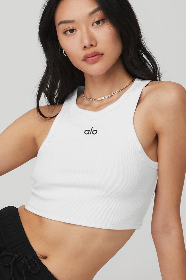 Aspire Tank - White/Black | Alo Yoga (US)