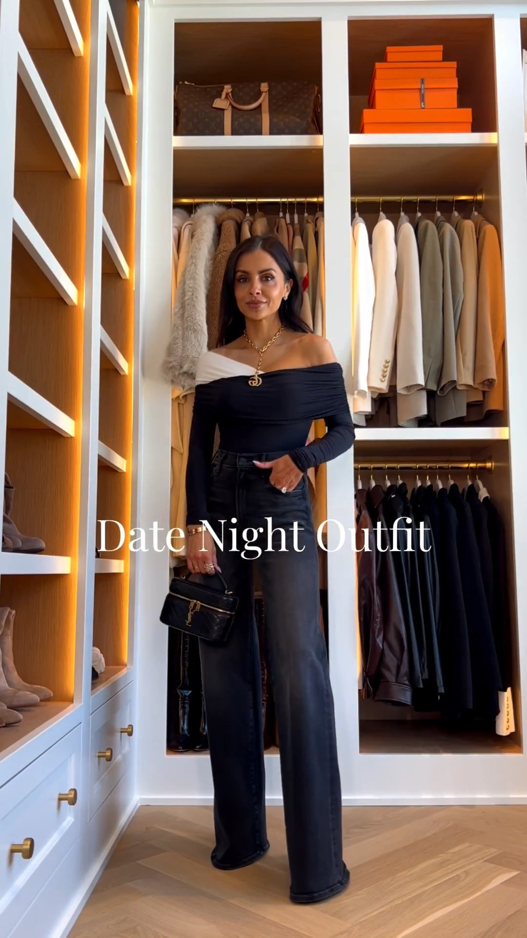 Date night outfit idea 
Revolve bodysuit wearing an XXS
Mother denim wearing a 24 - runs TTS 
Gucci pendant necklace 




#LTKSeasonal #LTKValentine #LTKOver40