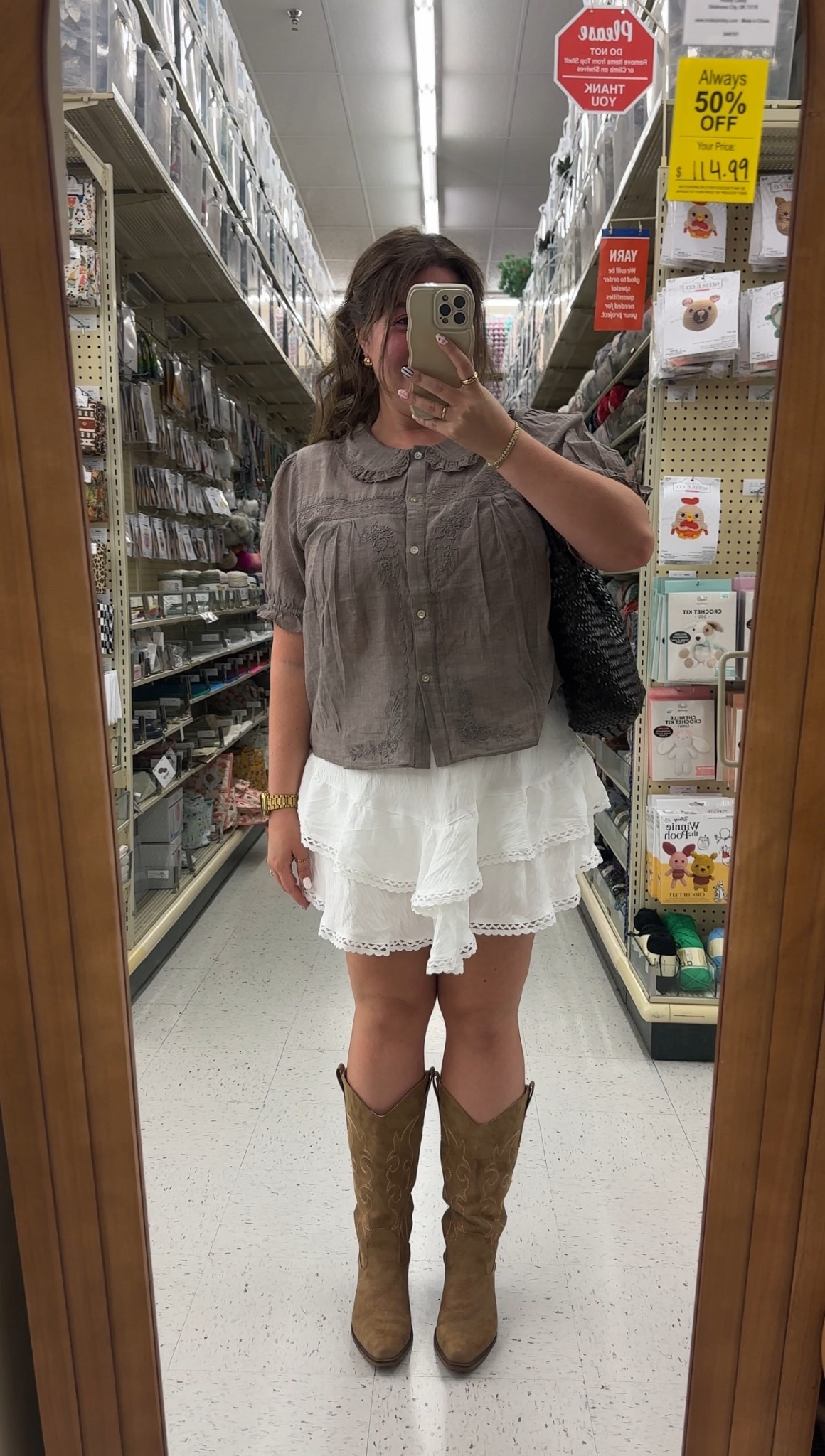 Pinterest outfit moment, why not?☁️ everything is 100% cotton so this is a perfect summer to fall transitional outfit! Shirt is from Zara! 

#LTKFindsUnder50 #LTKSeasonal #LTKStyleTip