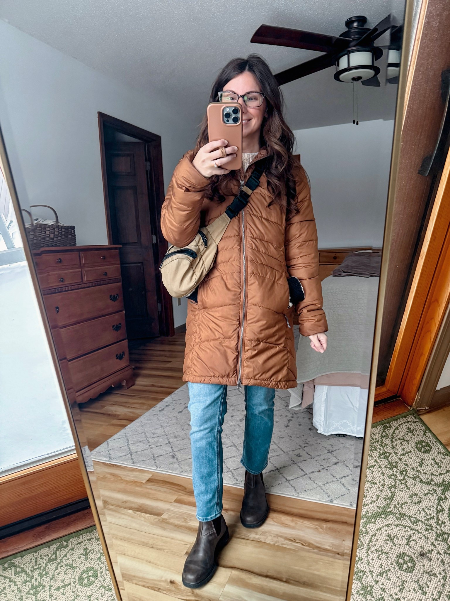 Wearing small in my tee, small in my cotton sweater and 24 in the 26” inseam in my jeans—they’re a cross between a straight and skinny and really comfy.

My blundstone boots are size 6 and they’re also linked a more affordable lookalike 

My coat isn’t available in this color anymore, but it’s available in other colors.  I’ll link the other colors and some similarly colored coats. 


#LTKootd #LTKPetite #LTKFindsUnder100