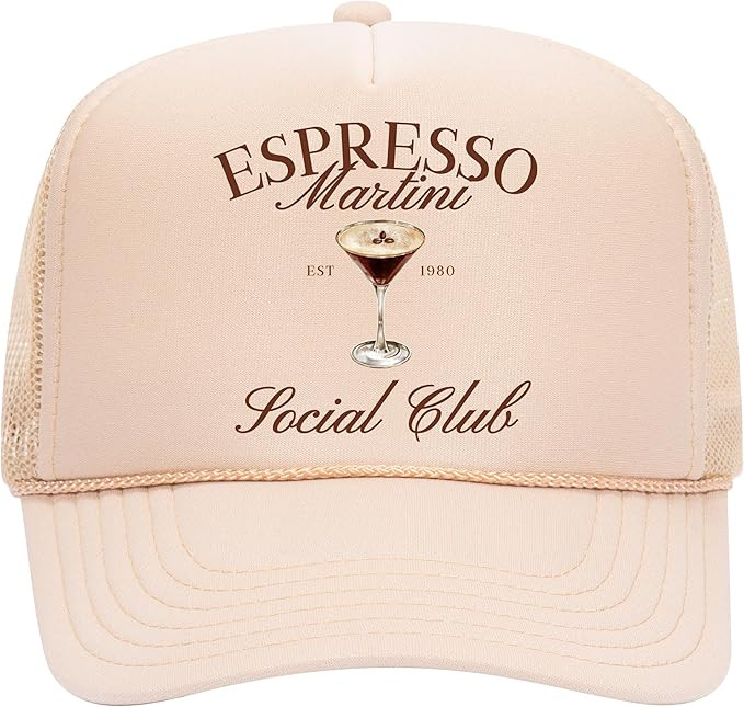 Espresso Martini Social Club Trucker Hat | Margs Tequila Drinking Funny Cute Drinks | Premium Sna... | Amazon (US)