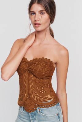 100% Cotton Corduroy Bustier Top | Anthropologie (US)