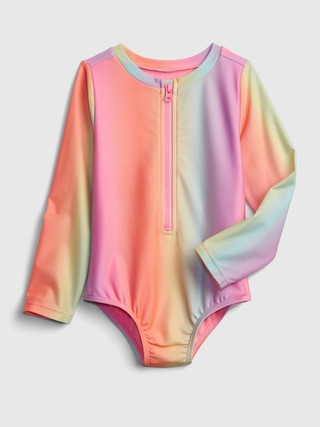 Toddler Recycled Tie-Dye Swim One-Piece Rash Guard | Gap (US)