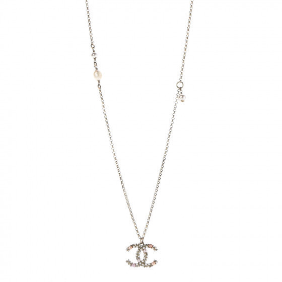 CHANEL

Crystal Pearl CC Pendant Necklace Gold Pink | Fashionphile