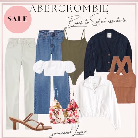 Abercrombie back to school sale. Abercrombie finds, summer to winter outfits, sweaters, tanks, jeans, faux leather pants, sandals, crop tops, tees, bomber jackets, bodysuits, YoumeandLupus, fall find, jeans 

#LTKBacktoSchool #LTKSeasonal #LTKFind
