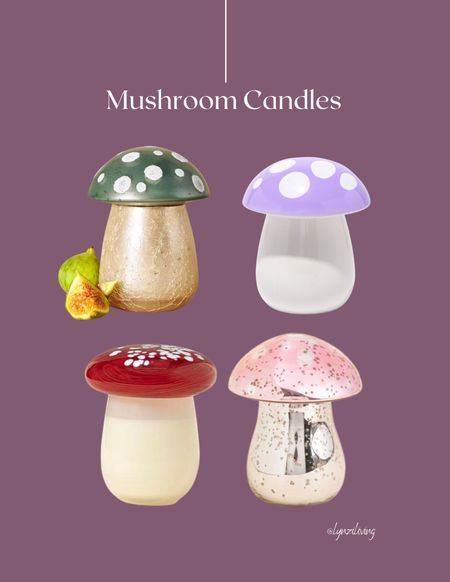 Mushroom candles 

Home decor, candle decor, Cottagecore, mushroom decor 

#LTKunder100 #LTKunder50 #LTKhome