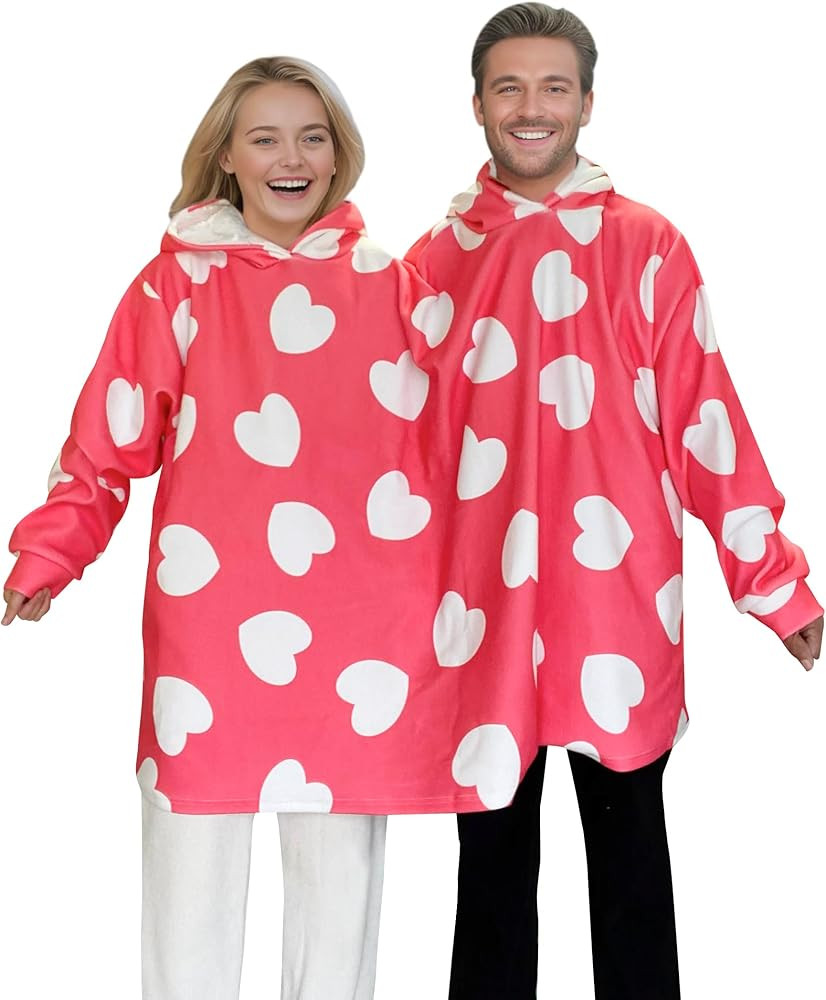 Jongdari Couples Hoodies Pajamas, Oversized Two Person Hoodie Couple Sweaters Funny Popcorn Match... | Amazon (US)