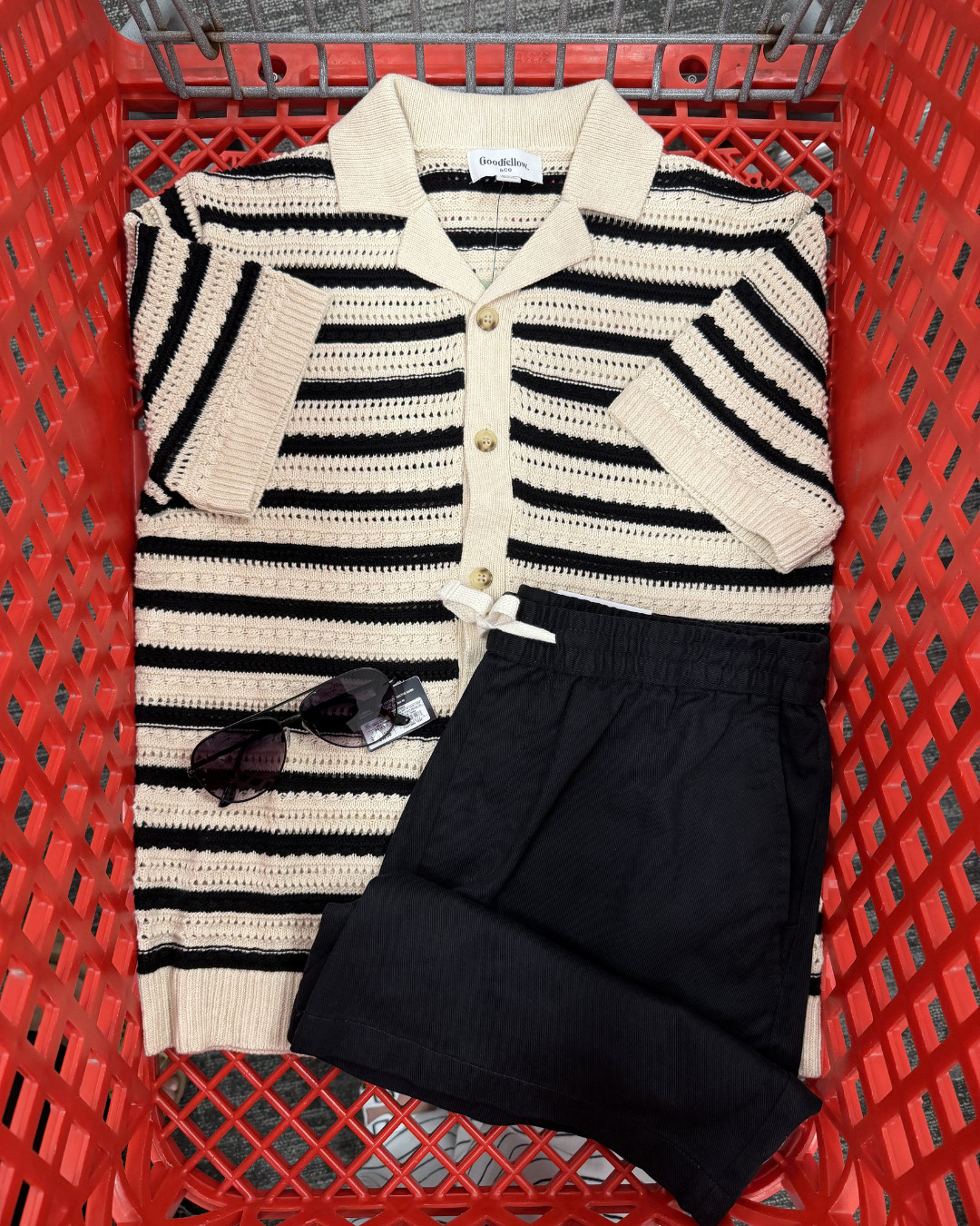 Okay this outfit is GOOD 👏 And it's 40% off this week! The striped knit polo gives that expensive resort look, and paired with the black shorts it's such an easy summer outfit you'll reach for again and again. 

wedding guest dress summer, summer outfits, fathers day gift guide, summer dresses, country concert outfits, date night outfits, business casual workwear, work outfits, vacation outfits beach, travel outfits, target finds, mens style, mens summer outfits, vacation style, resort wear, affordable fashion, summer fashion, target deal days
 

 #LTKootd #LTKMens