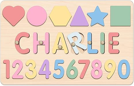 Name Puzzle for Kids Personalized, 1st Birthday Girl and Boy,Custom Baby Easter Gifts with Engrav... | Amazon (US)