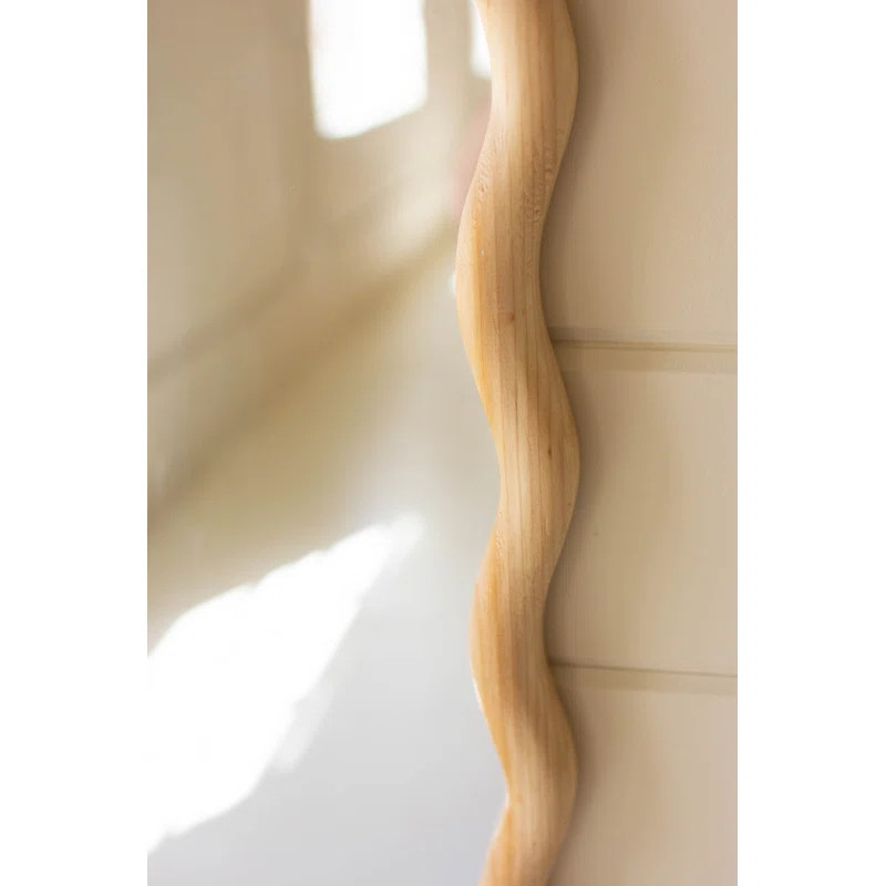 Liviana Wavy Wood Wall Mirror | Wayfair North America