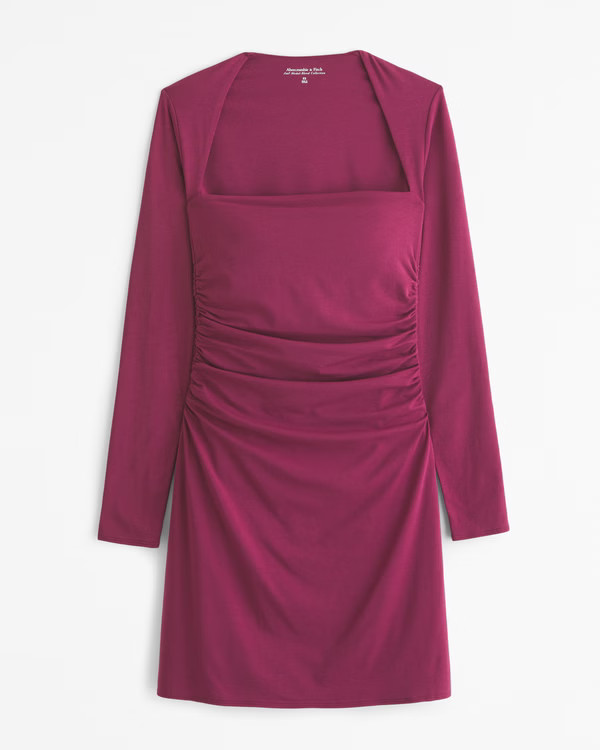 The A&F Ava Long-Sleeve Mini Dress | Abercrombie & Fitch (US)