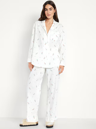 Poplin Pajama Pant Set | Old Navy (US)