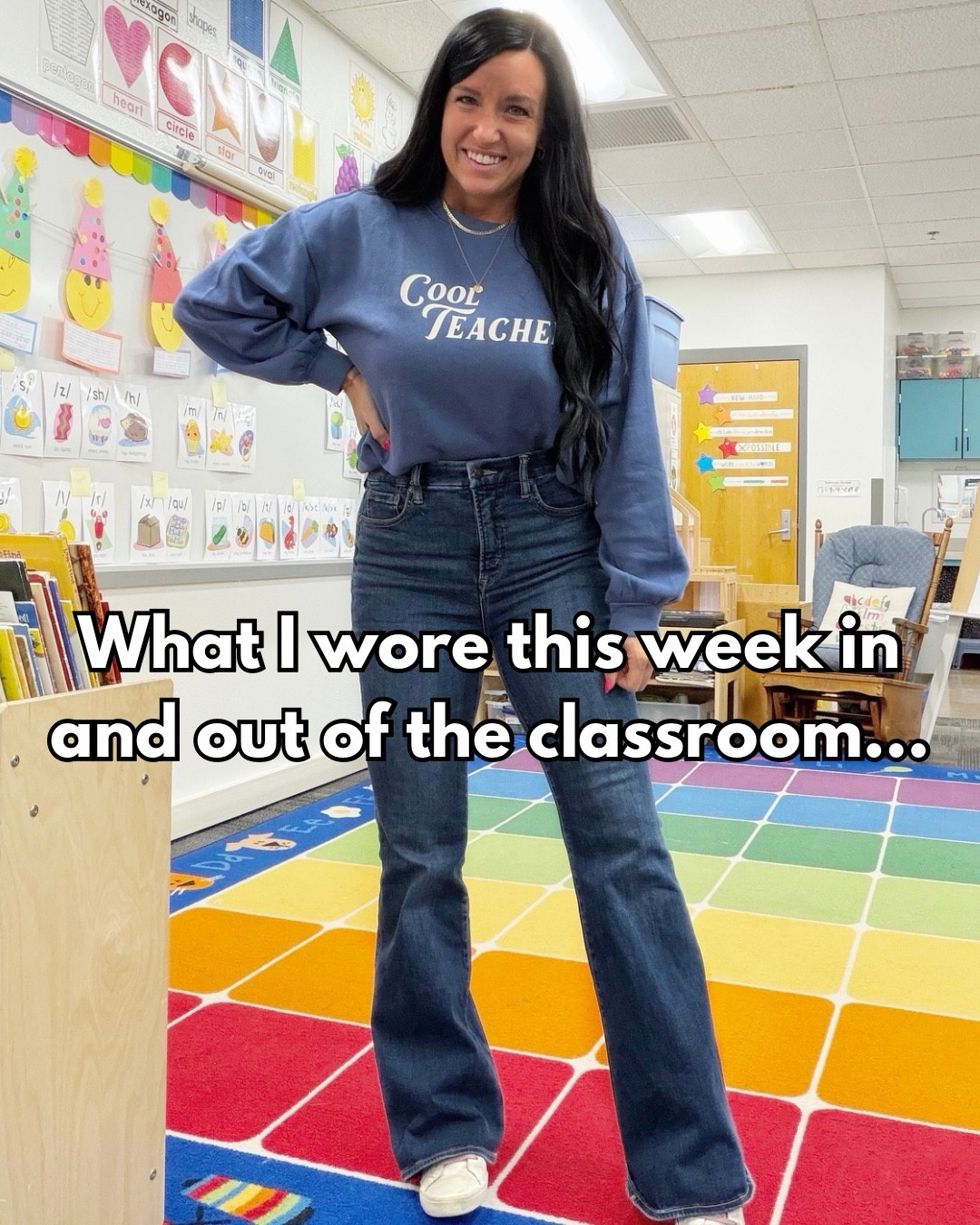 Outfits I wore this week in and out of the classroom 🩷

It was nice to have only a 4-day work-week with President’s Day off! It also got a lot cooler here in Arizona, so it was back to sweatshirts and cozy clothes which I love. Spring is coming next week, though with temperatures back near 80°. Hope you had a good week – it was busy in kindergarten once again, but we our less than 60 school days from summer! 😳￼

(Size & fit info: 1 am 5'5" for reference and usually wear a size 4/27 and small. I have everything pictured and linked in my normal size. The gray cardigan is old, linking similar.)

Find me on the LTK app! >> (affiliate)


#teacheroutfits #outfitsoftheday #casualworkwear @walmart @walmartstyle casual workwear, Walmart style, I teach kindergarten, elementary school teacher, spring teacher outfit ideas, wear in the classroom, real life teacher outfits, flare leg jeans outfit @American Eagle Outfitters jeans outfit, cozy jogger pants

#LTKootd #LTKSaleAlert