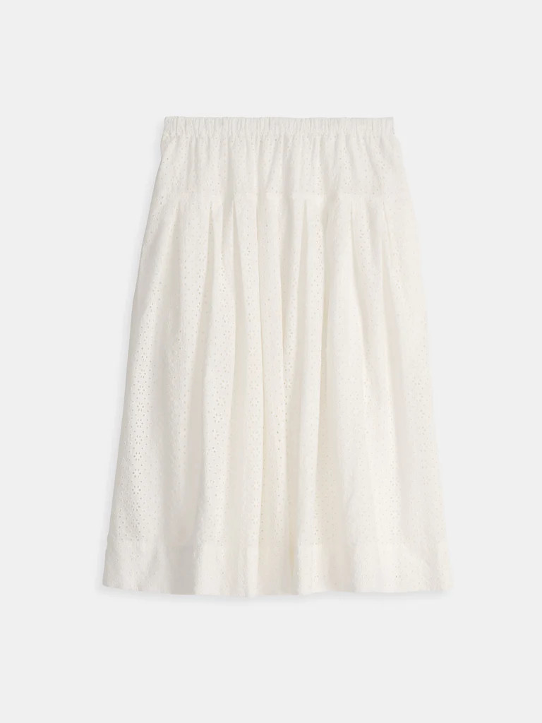June Pull On Skirt in Eyelet | Alex Mill