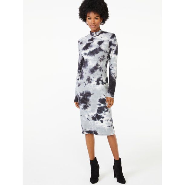 Scoop Women's Bodycon Rib Knit Dress | Walmart (US)