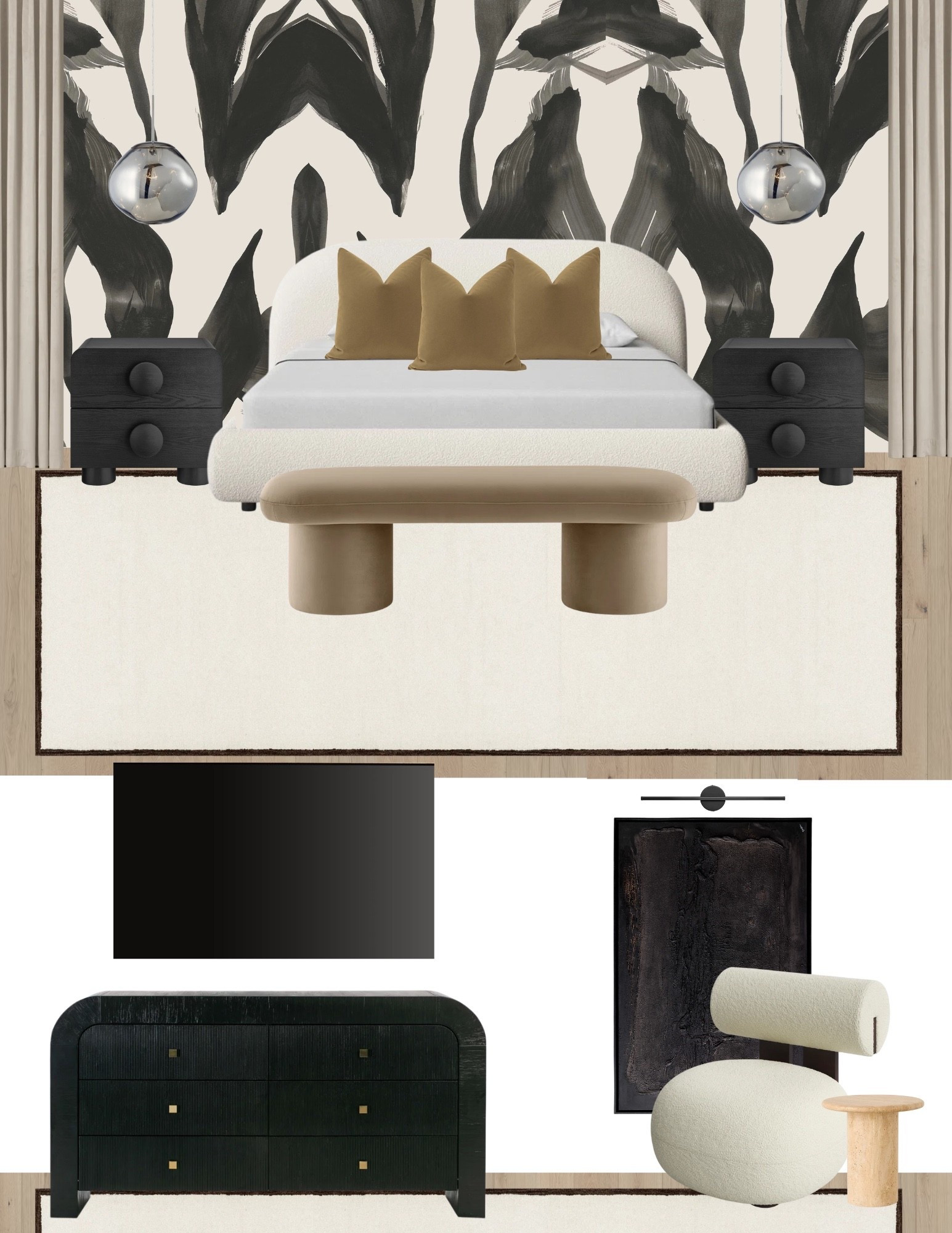 Where modern curves meet bold contrast — a serene space grounded in texture and balance. Check out the links below!

#LTKFamily #LTKSeasonal #LTKHome