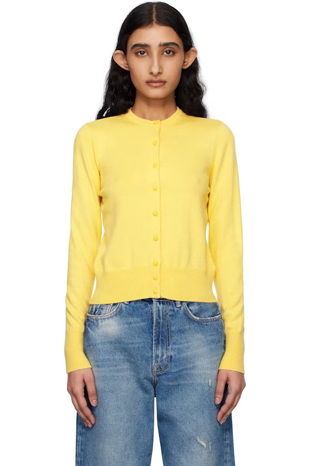 Yellow Emelie Cropped Cardigan | SSENSE