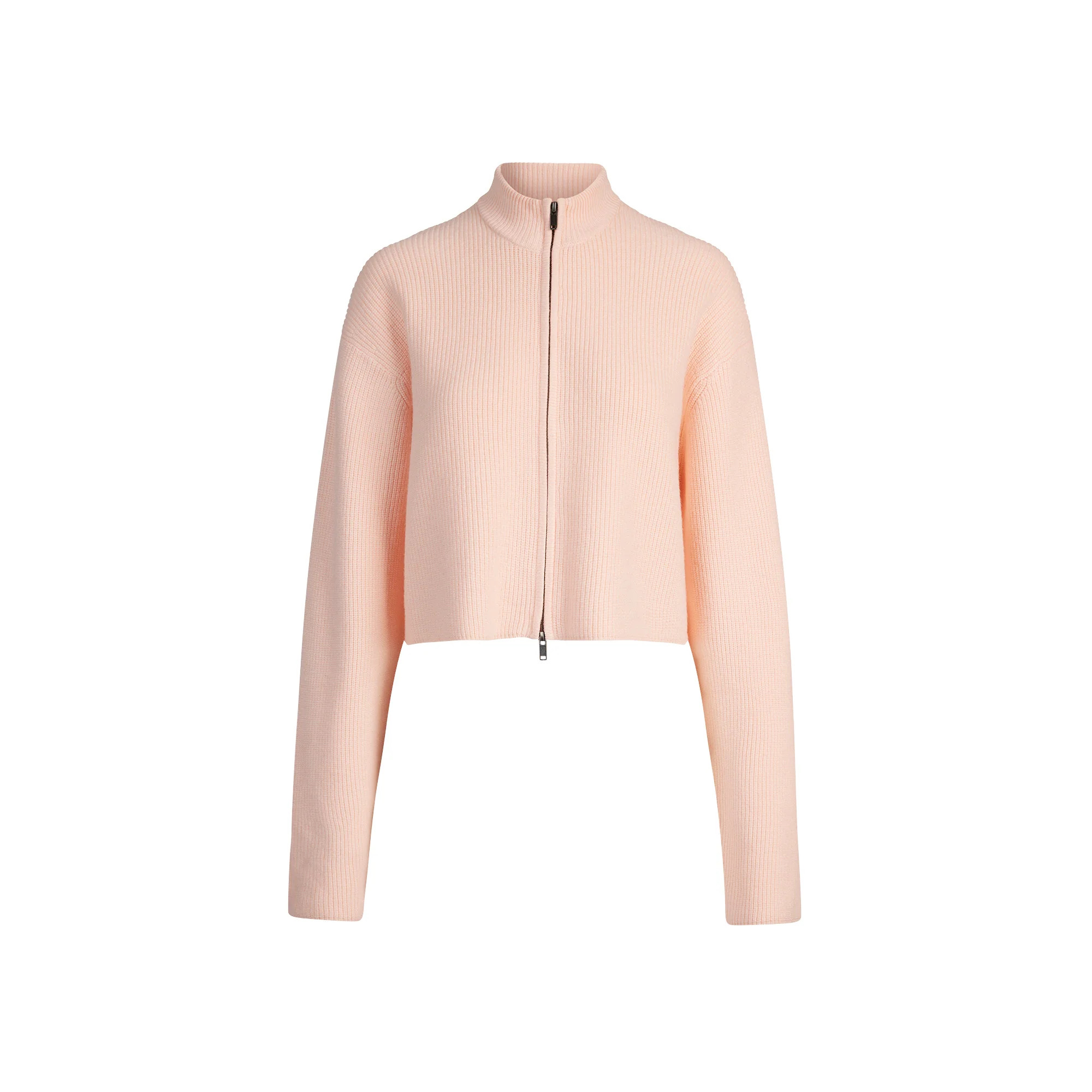 SWEATER KNITS RIBBED MOCK NECK ZIP UP | PRIMROSE | SKIMS | SKIMS (US)