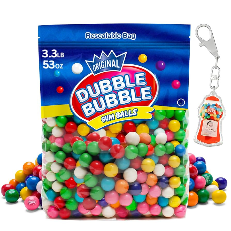 Gumballs For Gumball Machine Refills - 53 Ounce Dubble Bubble Chewing Gum Bulk Antique Style Gum ... | Amazon (US)