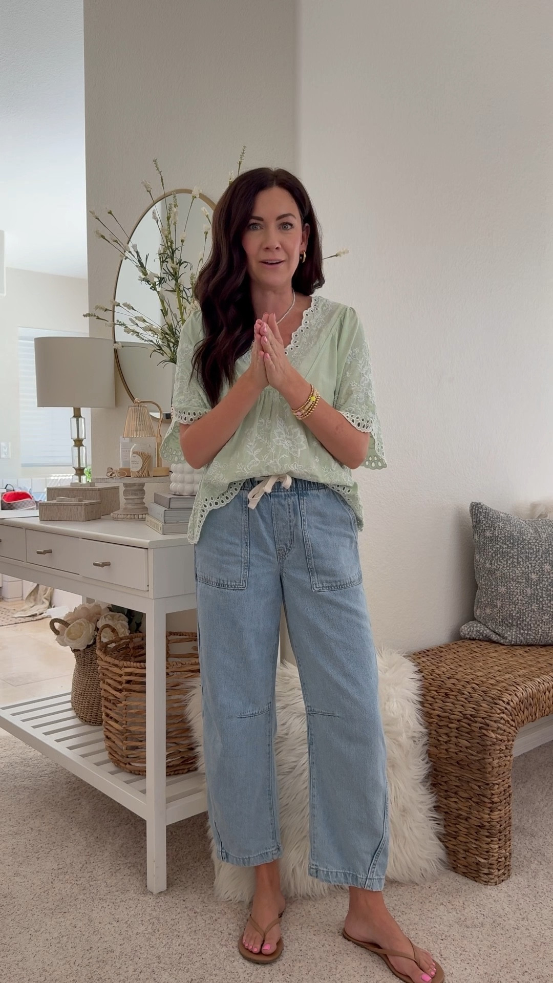 50% off pull on barrel jeans! Wearing an xs 

#LTKSaleAlert #LTKFindsUnder50 #LTKSummerEdit