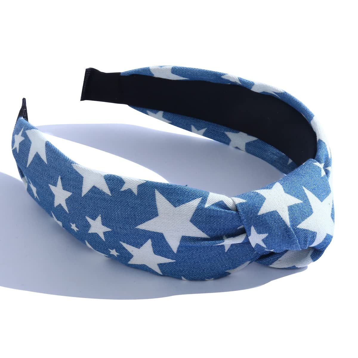 Headband with Twisted Knot Design Fashion Blue White Star Hair Hoop Hairband for Women Girls On I... | Amazon (US)