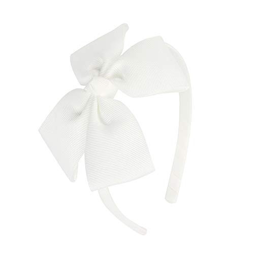 MEEDEE White Grosgrain Bow Hairband for Girls Toddlers Kids Party Decoration Cosplay Costume Hair Accessory | Amazon (US)