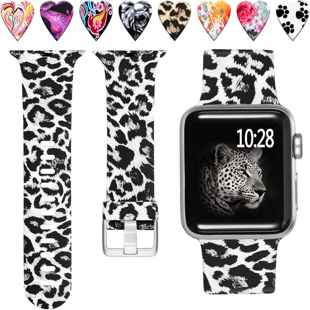 Laffav Compatible with Apple Watch Band 41mm 40mm 38mm 49mm 45mm 44mm 42mm for Women Men, Soft Si... | Amazon (US)