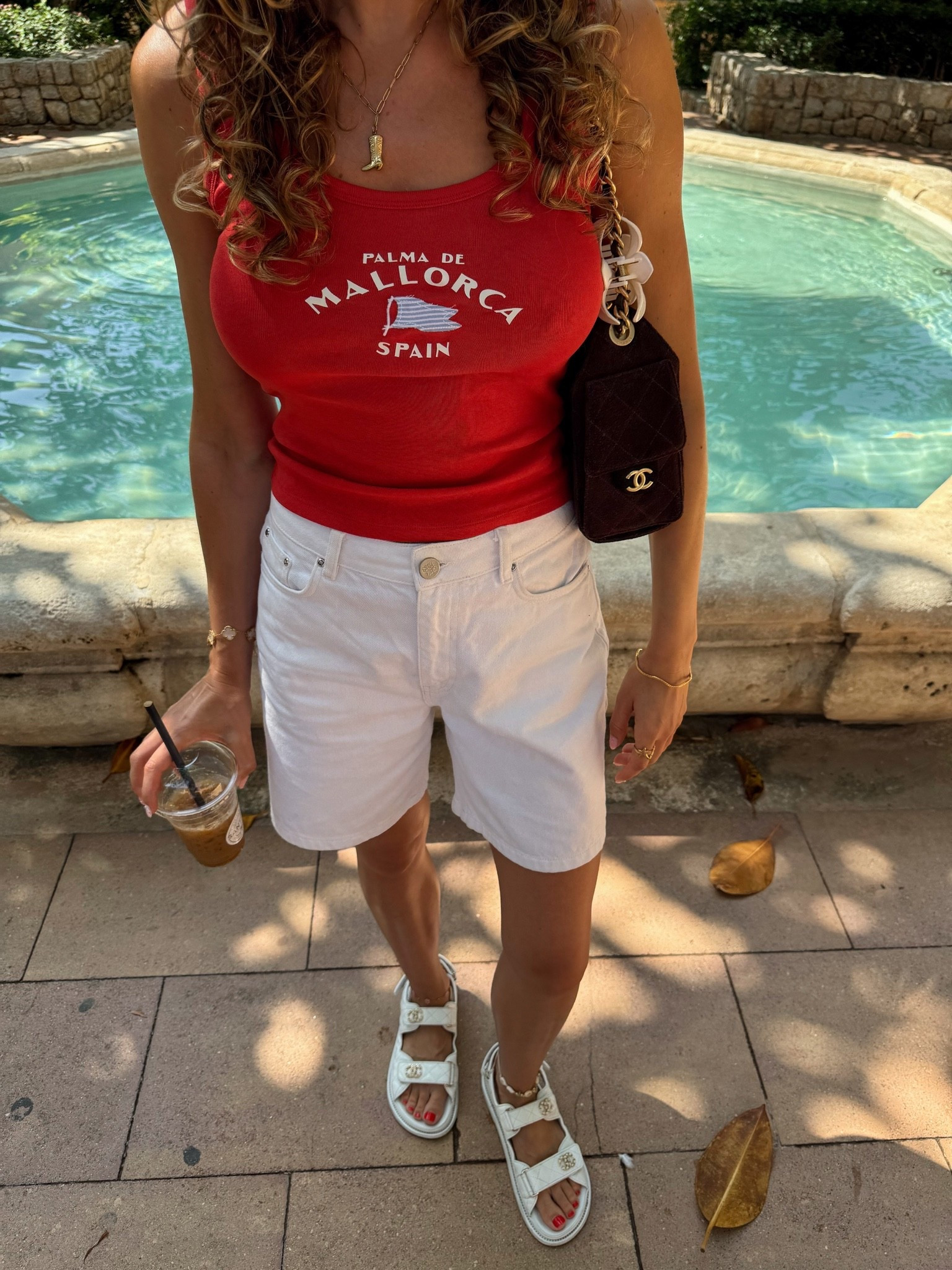 Tourist mode activated in my Palma de Mallorca tank top 🇪🇸 Denim jorts are so comfortable and have a loose fit. The perfect summer outfit and holiday outfit for a day of exploring, brunch and an iced coffee pit stop.

#LTKuk #LTKsummer #LTKeurope
