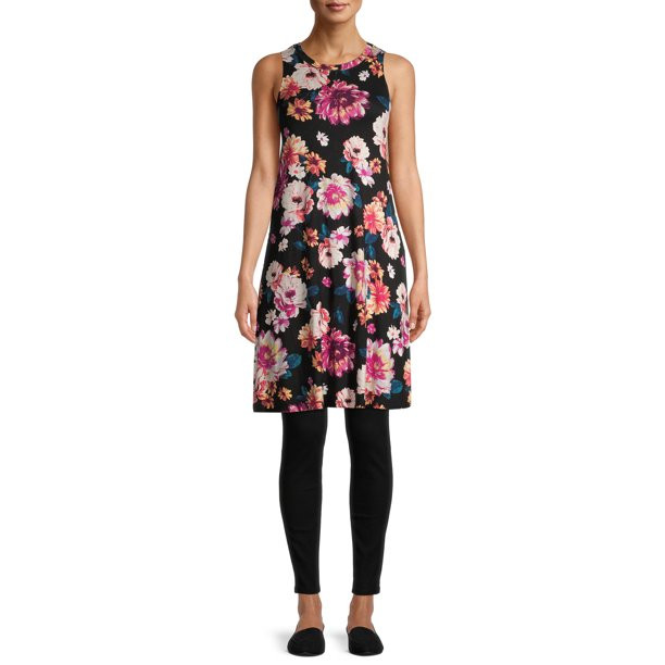 Time and Tru Women's Sleeveless Knit Dress | Walmart (US)