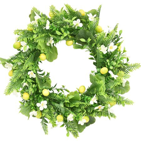 Artificial wreath door decoration grass ring lemon rose sun wreath mother's day door decoration | Walmart (US)
