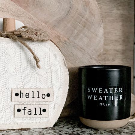 Hello fall and excited for sweater weather. Love this candle and this pumpkin decor for minimal kitchen decor for fall. 

Candle • sweater weather • fall decor 

#falldecor #sweaterweather #pumpkins #kitchendecor #minimaldecor 

#LTKSeasonal #LTKHalloween #LTKhome