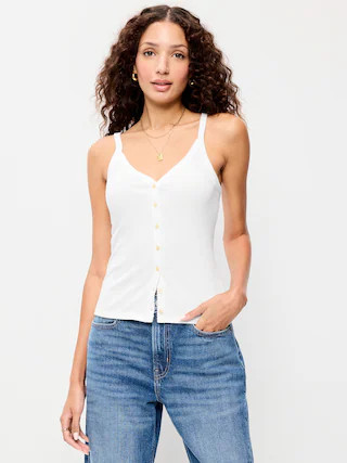 Button-Front Cami Tank Top | Old Navy (US)