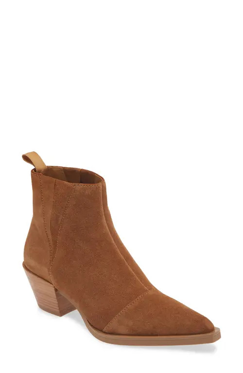 rag & bone Dart Pointed Toe Bootie in Brown Leather Suede at Nordstrom, Size 7.5Us | Nordstrom